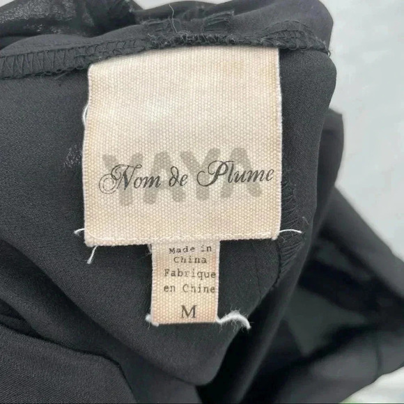 Yaya Women’s Black Open Back Dress Medium Lightweight Sleeveless Button Zipper - Picture 7 of 9